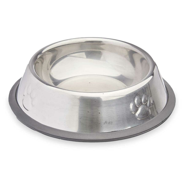 Dog Feeder Mascow Grey Silver Rubber Metal 15 x 4 x 15 cm 16 x 3,5 x 16 cm (24 Units)