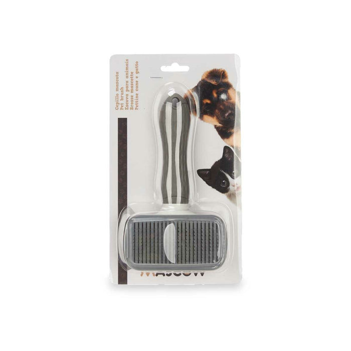 Dog Brush Mascow Anthracite 10,5 x 19 x 6 cm 19 x 5,5 x 10,5 cm (12 Units)