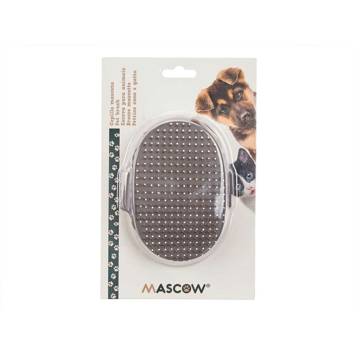 Dog Brush Mascow Grey 13 x 3,5 x 10 cm (12 Units)