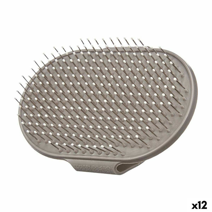 Dog Brush Mascow Grey 13 x 3,5 x 10 cm (12 Units)