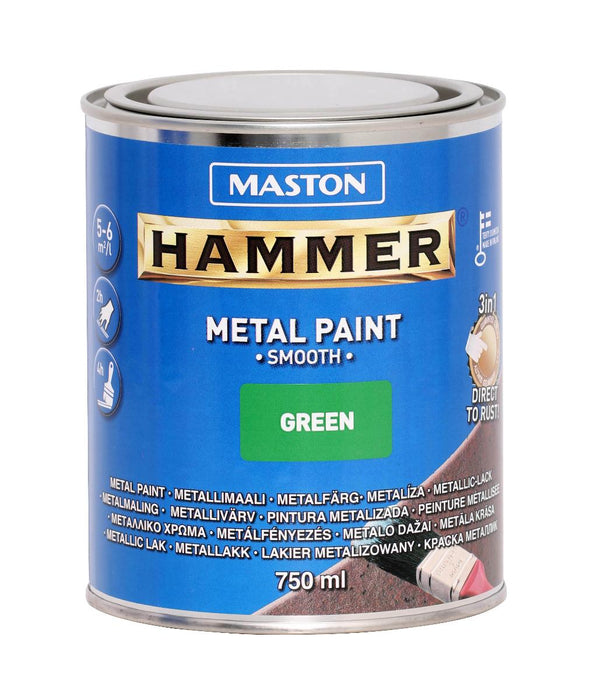 HAMMER PAINT 3B1 SMOOTH GREEN 0.75L