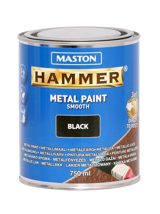 HAMMER PAINT 3B1 SMOOTH BLACK 0.75L