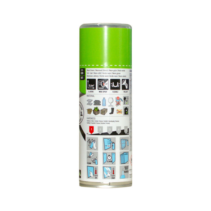 SPRAY RUBBER COATING 400 ML GREEN NEON MASTON