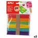 Materials for Handicrafts Apli Multicolour Wood 114 x 10 mm Iced lolly stick (5 Units) (50 Units) - Декорация и