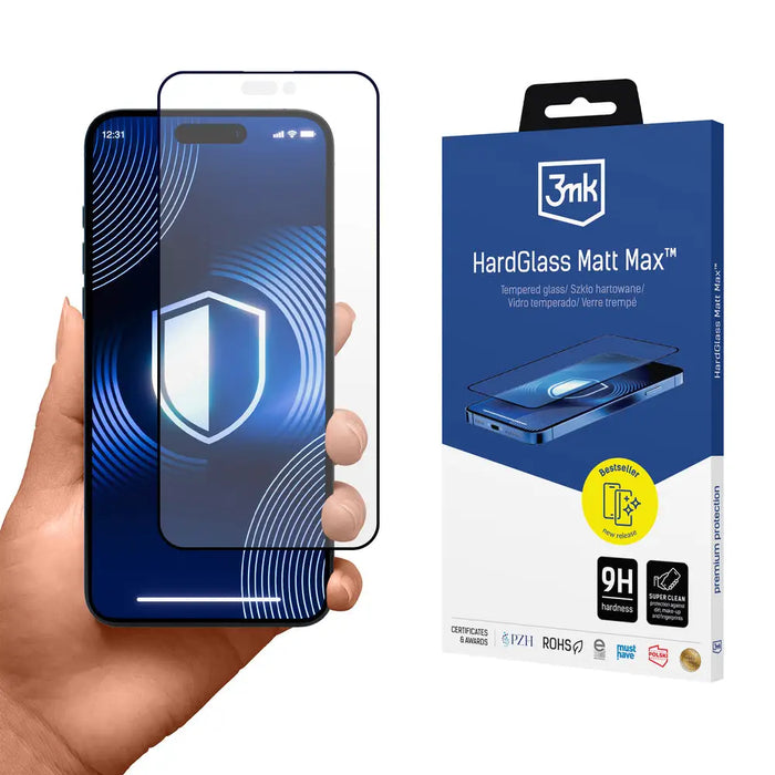 Matte tempered glass 3mk HardGlass Matt Max for Apple iPhone 14 Pro - *Kategoria tymczasowa<<<HurtelXML