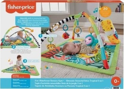 FISHER PRICE EDUCATIONAL 3IN1 RAINFOREST MAT HJW08