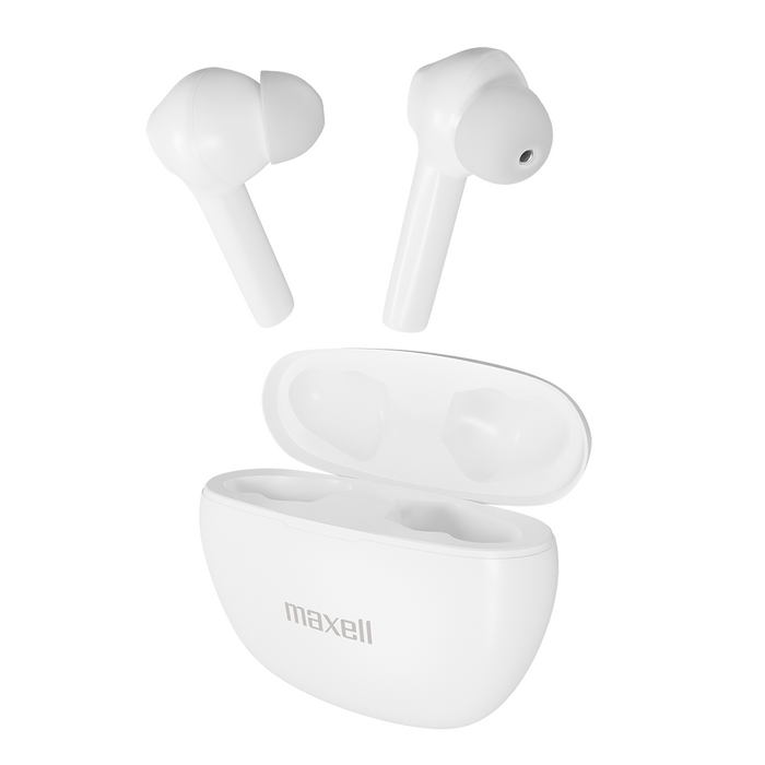 Bluetooth headphones MAXELL Dynamic, Docking box, True Wireless, White