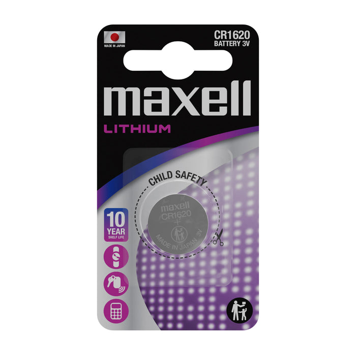 Lithium button battery MAXELL CR1620 3 V