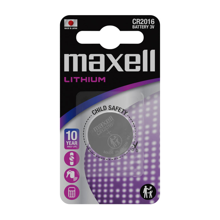 Button lithium battery MAXELL CR2016 3V