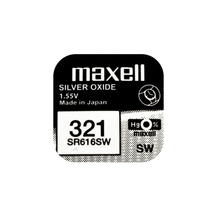 Button battery silver MAXELL SR616 SW /321/ 1.55V