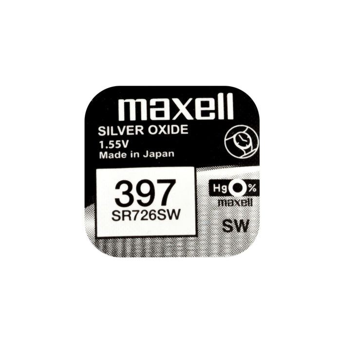 Button battery silver MAXELL SR726 SW /AG2/ 397/, 1.55V