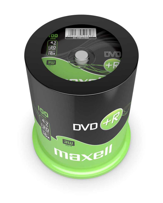 DVD+R MAXELL, 4.7 GB, 16x, 100 pcs. CAKE BOX