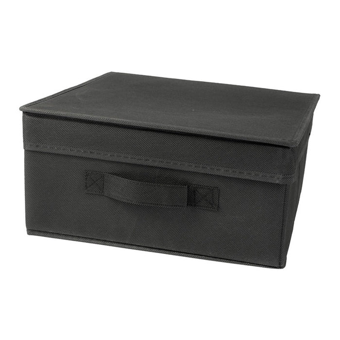 STORAGE BOX WITH LID MAXHOME 30X28X15 CM. BLACK