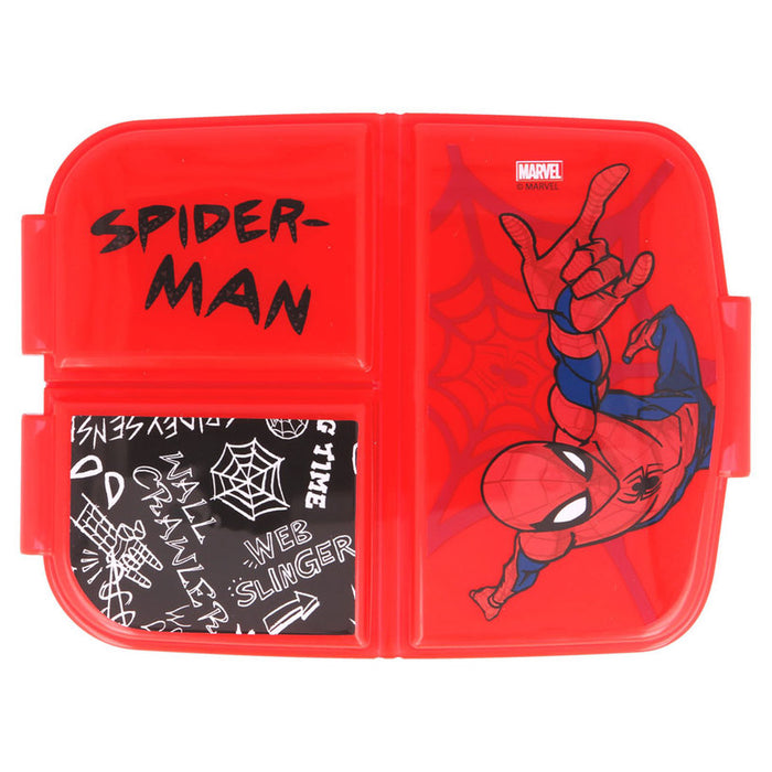 SPIDERMAN FOOD BOX WITH 3 COMPARTMENTS MAXHOME