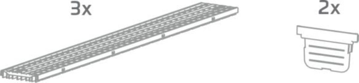 SET OF DRAINAGE CHANNELS FOR GARAGE 3 M