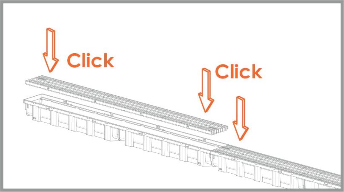 SET OF DRAINAGE CHANNELS FOR GARAGE 3 M