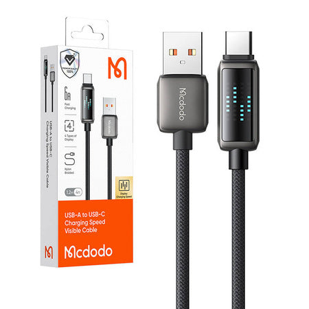 Mcdodo CA-2350 USB-A to USB-C cable 6A LED display 1.2m - USB to USB-C<<<USB cables<<<GSM Accessories<<<InnproXML