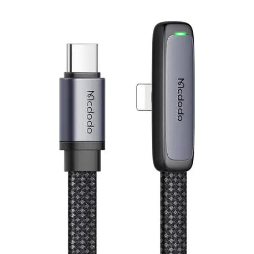 Mcdodo CA-3350 USB to USB-C angle cable 1.2m (black) - USB to Lightning<<<USB cables<<<GSM Accessories<<<InnproXML