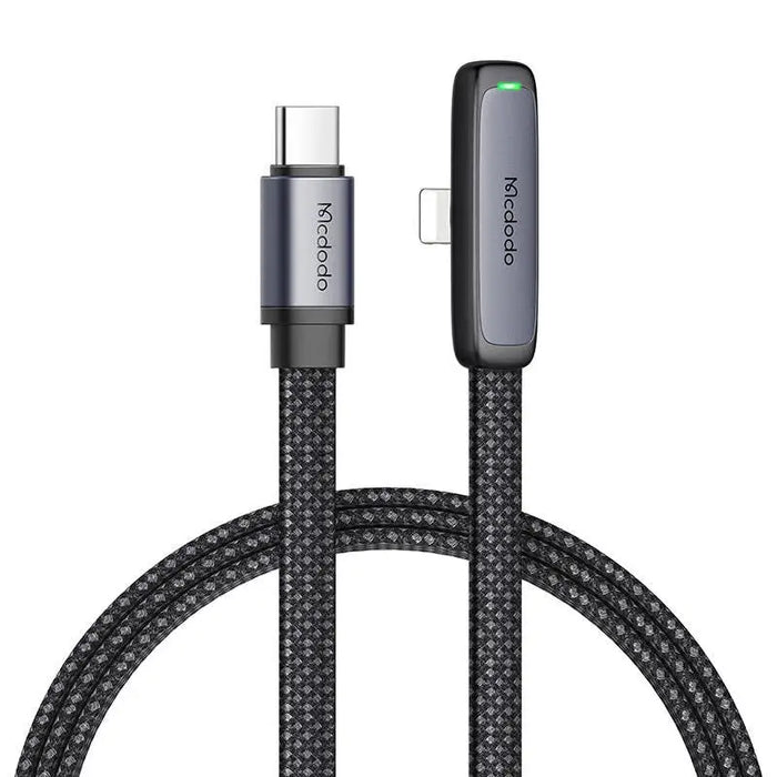 Mcdodo CA-3350 USB to USB-C angle cable 1.2m (black) - USB to Lightning<<<USB cables<<<GSM Accessories<<<InnproXML