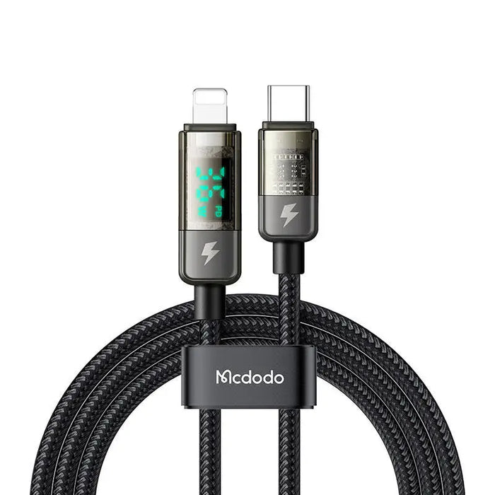 Mcdodo CA-3600 USB-C to Lightning cable auto power off 36W 1.2m (black) - USB-C to Lightning<<<USB cables<<<GSM