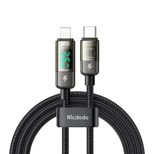 Mcdodo CA-3600 USB-C to Lightning cable auto power off 36W 1.2m (black) - USB-C to Lightning<<<USB cables<<<GSM