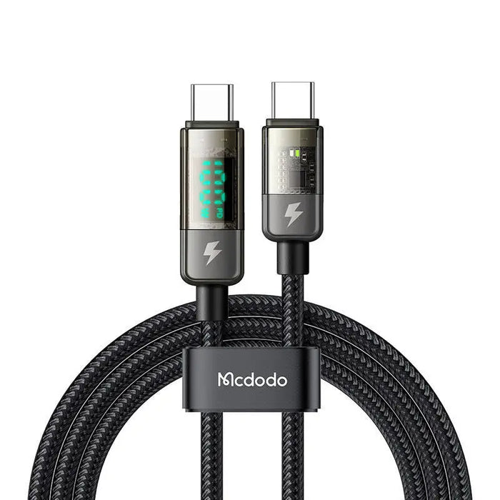 Mcdodo CA-3610 USB-C to USB-C cable auto power off PD 100W 1.2m (black) - USB-C to USB-C<<<USB cables<<<GSM