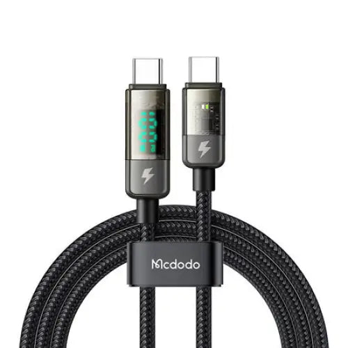 Mcdodo CA-3610 USB-C to USB-C cable auto power off PD 100W 1.2m (black) - USB-C to USB-C<<<USB cables<<<GSM