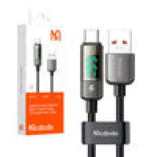 Mcdodo CA-3630 USB-A to USB-C cable auto power off PD 100W 1.2m (black) - USB to USB-C<<<USB cables<<<GSM