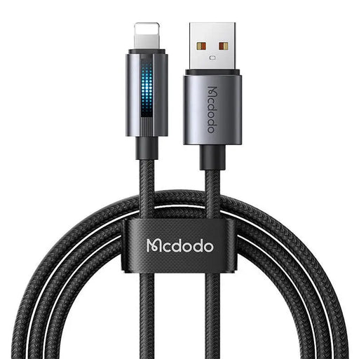 Mcdodo CA-5660 USB-A to Lightning cable with flashing light 1.2m (black) - USB to Lightning<<<USB cables<<<GSM