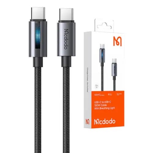 Mcdodo CA-5740 USB-C to USB-C cable 100W 1.2m (black) - USB-C to USB-C<<<USB cables<<<GSM Accessories<<<InnproXML