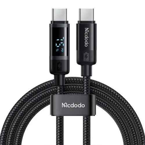 Mcdodo CA-5780 USB-C to USB-C 60W data cable 1.2m (black) - USB-C to USB-C<<<USB cables<<<GSM Accessories<<<InnproXML