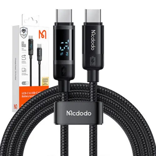 Mcdodo CA-5780 USB-C to USB-C 60W data cable 1.2m (black) - USB-C to USB-C<<<USB cables<<<GSM Accessories<<<InnproXML