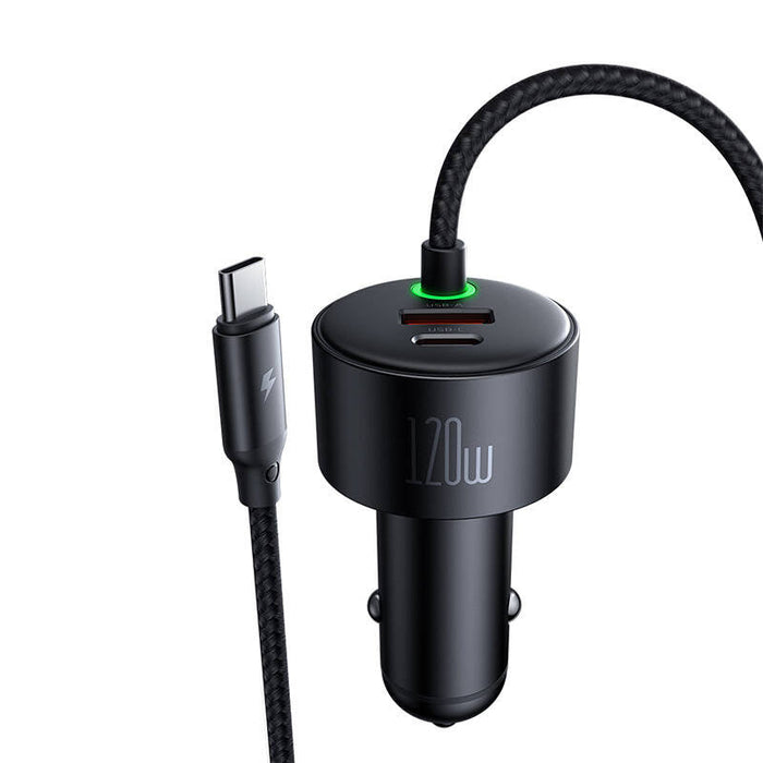 Mcdodo CC-0370 car charger USB-C Lightning 120W retractable cables - Car chargers<<<Chargers<<<GSM