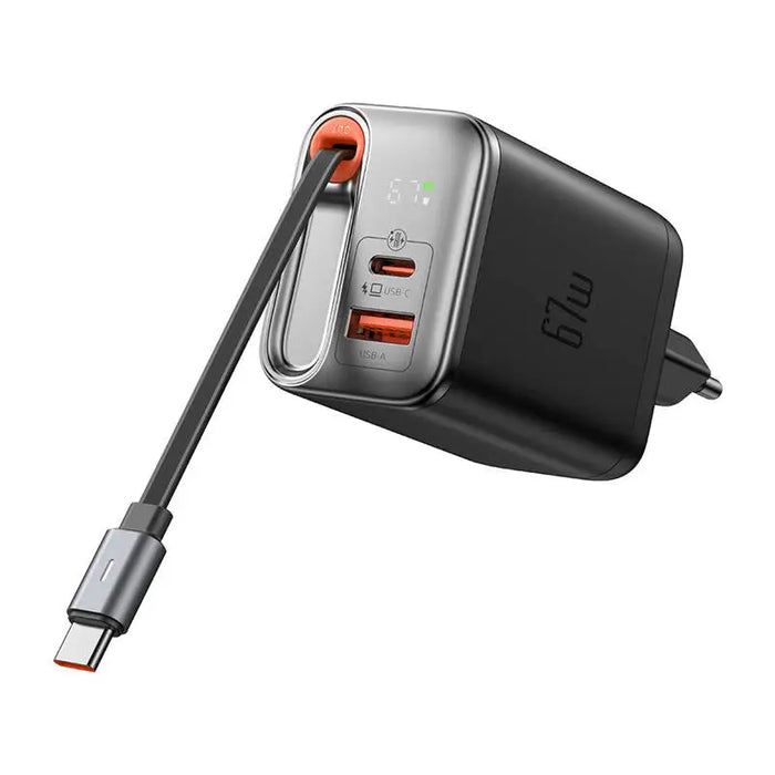 McDodo CH-4100 67W GaN 2-in-1 USB-C + A charger 65cm USB-C cable black - mains chargers<<<Chargers<<<GSM