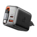 McDodo CH-4100 67W GaN 2-in-1 USB-C + A charger 65cm USB-C cable black - mains chargers<<<Chargers<<<GSM