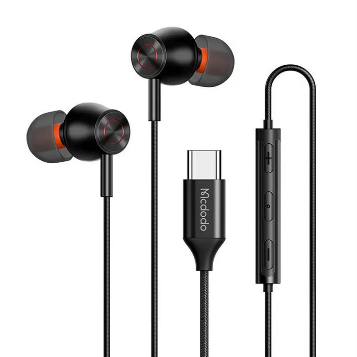 Mcdodo HP-3490 in-ear wired headphones USB-C (black) - Wired<<<Headphones<<<Audio<<<InnproXML