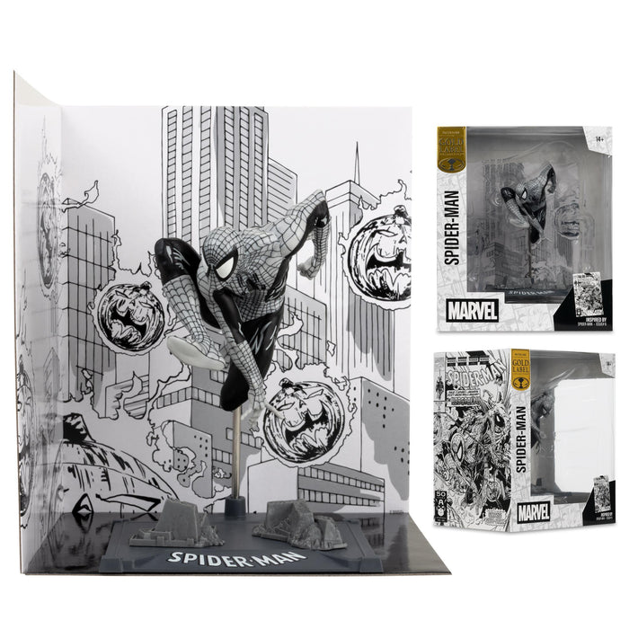 Figure FMarvel Spider-Man (Line Art) 1:10th Scale Collectible with Scene (Spider-Man #6) Gold Label