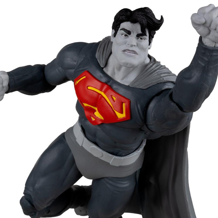 DC Multiverse Superman (The Dark Knight Returns) Black & White Accent Edition Gold Label Figure 7in