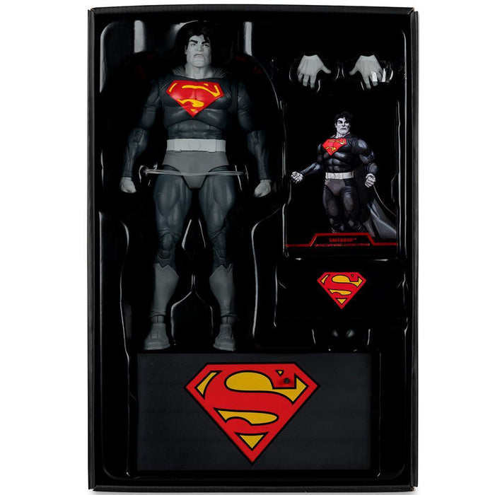 DC Multiverse Superman (The Dark Knight Returns) Black & White Accent Edition Gold Label Figure 7in