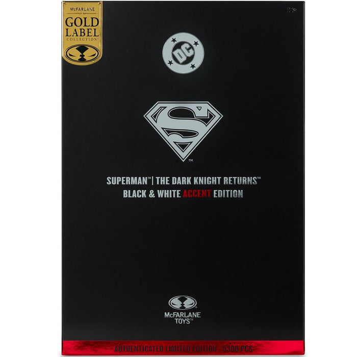 DC Multiverse Superman (The Dark Knight Returns) Black & White Accent Edition Gold Label Figure 7in