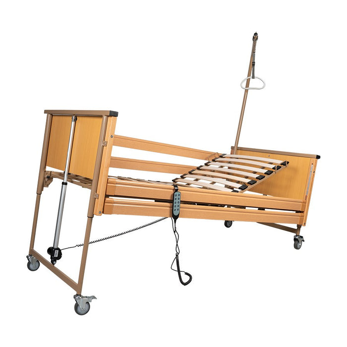 Electric rehabilitation bed carebed smart VITEA CARE Wooden bed surface