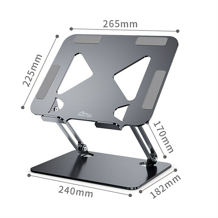 Folding and Adjustable Laptop Stand Media Tech MT2661 Silicone Aluminium Carbon steel
