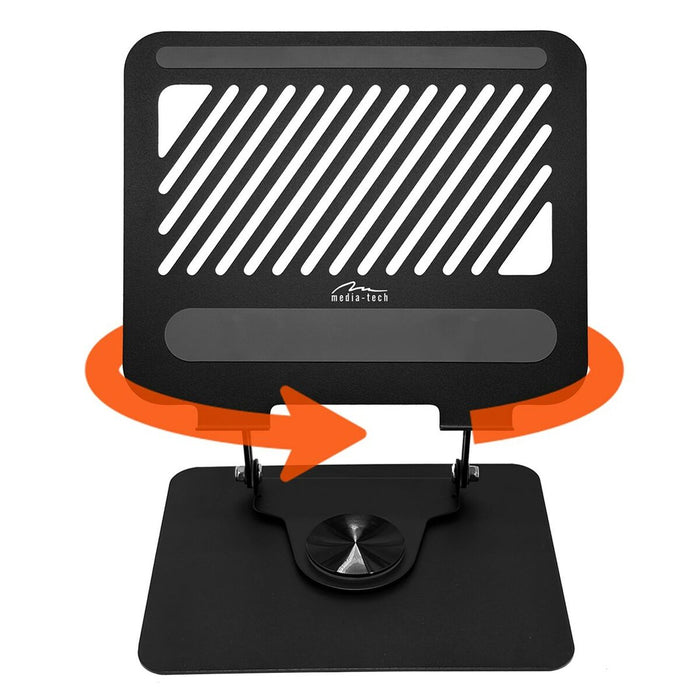 Notebook Stand Media Tech MT2662 Silicone Aluminium Carbon steel