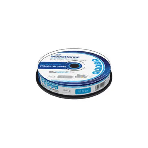 MediaRange BD-R Dual Layer 50GB 6x speed printable 10 pieces per spindle - CD/DVD<<<Оптични носители<<<MediaTrade