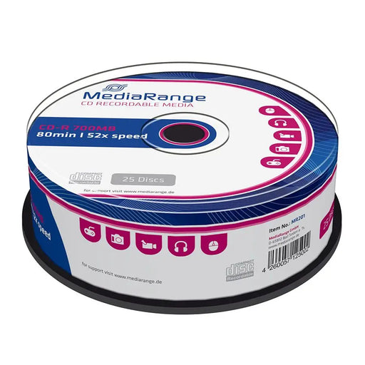 MediaRange CD-R 700Mb. 25 pieces per spindle - CD/DVD<<<Оптични носители<<<MediaTrade