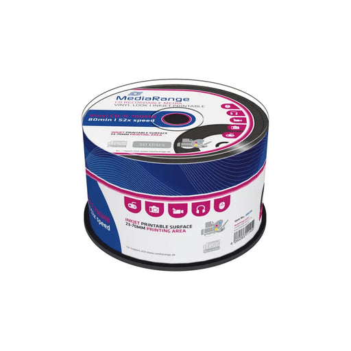 MediaRange CD-R Vinyl + PRINT 700Mb. 50 pieces per spindle - CD/DVD<<<Оптични носители<<<MediaTrade