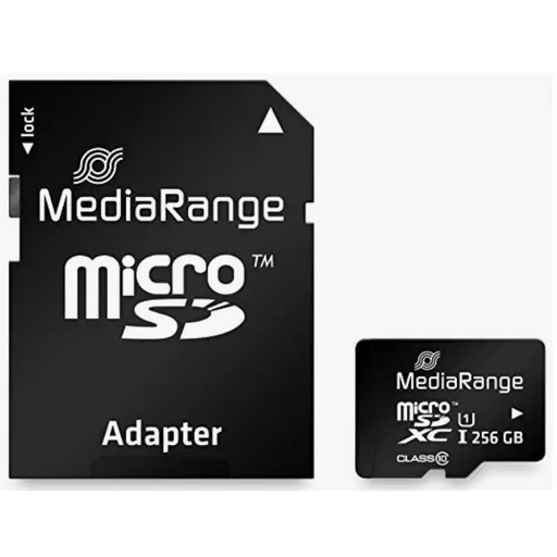 MediaRange microSDHC Card 256GB - Карти памет<<<Памети<<<MediaTrade