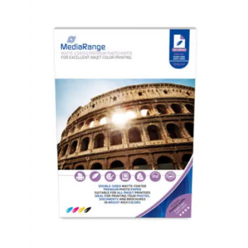 MediaRange Photo paper 210 x 297mm 50 pcs. - Тонери и хартия<<<Аксесоари<<<MediaTrade