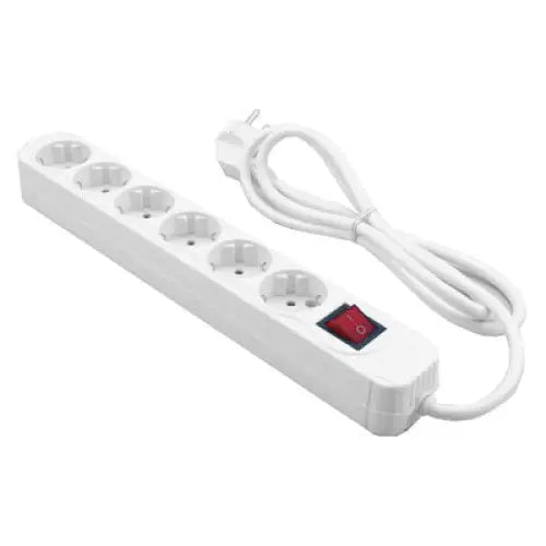 MediaRange Power strip with 6 PG connectors and child protection 1.4 m white - Разклонители<<<Аксесоари<<<MediaTrade