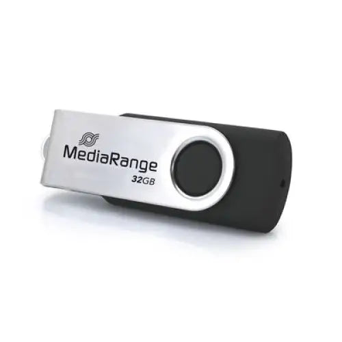 MediaRange USB Type-C® 3.2 Gen 1 Flash Drive Rotating Housing Silver/Black 32GB - USB флаш памети<<<Памети<<<MediaTrade